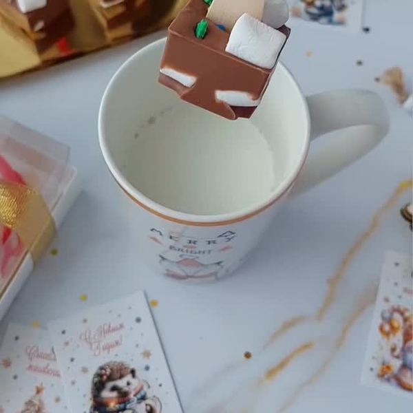 Шоколадный напиток с маршмеллоу☕️
